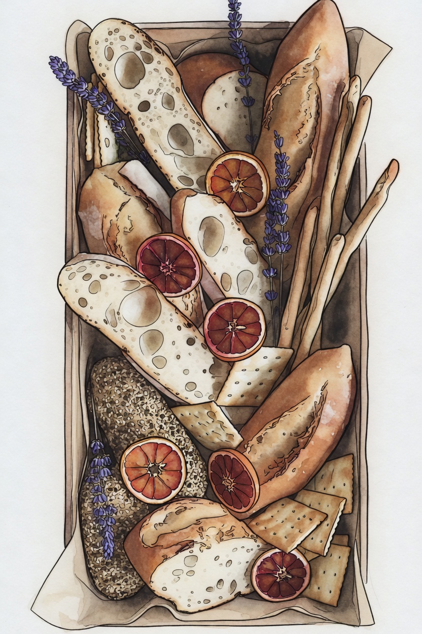 Painted bread basket